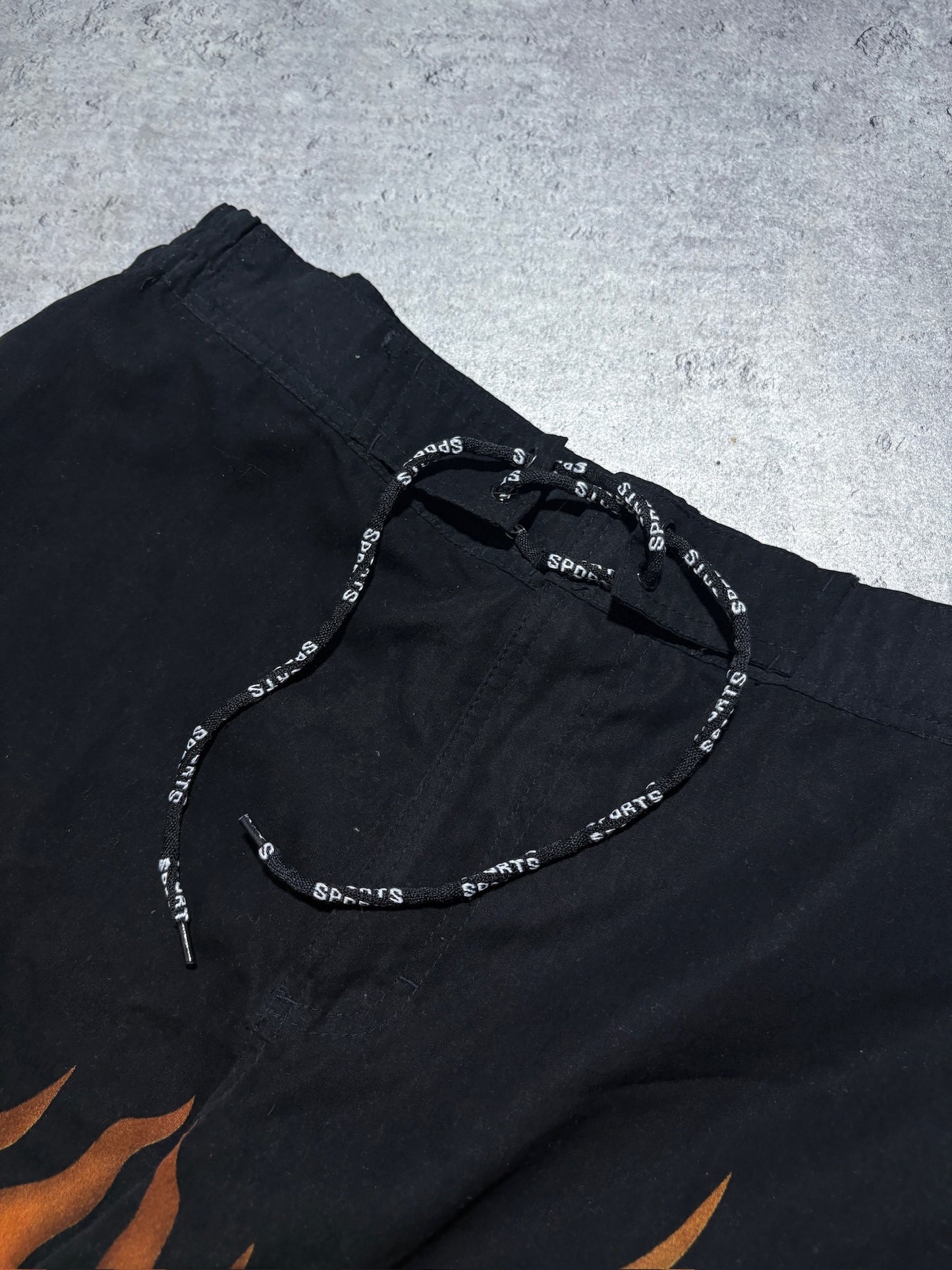 2000s Skull Fire Swim Shorts