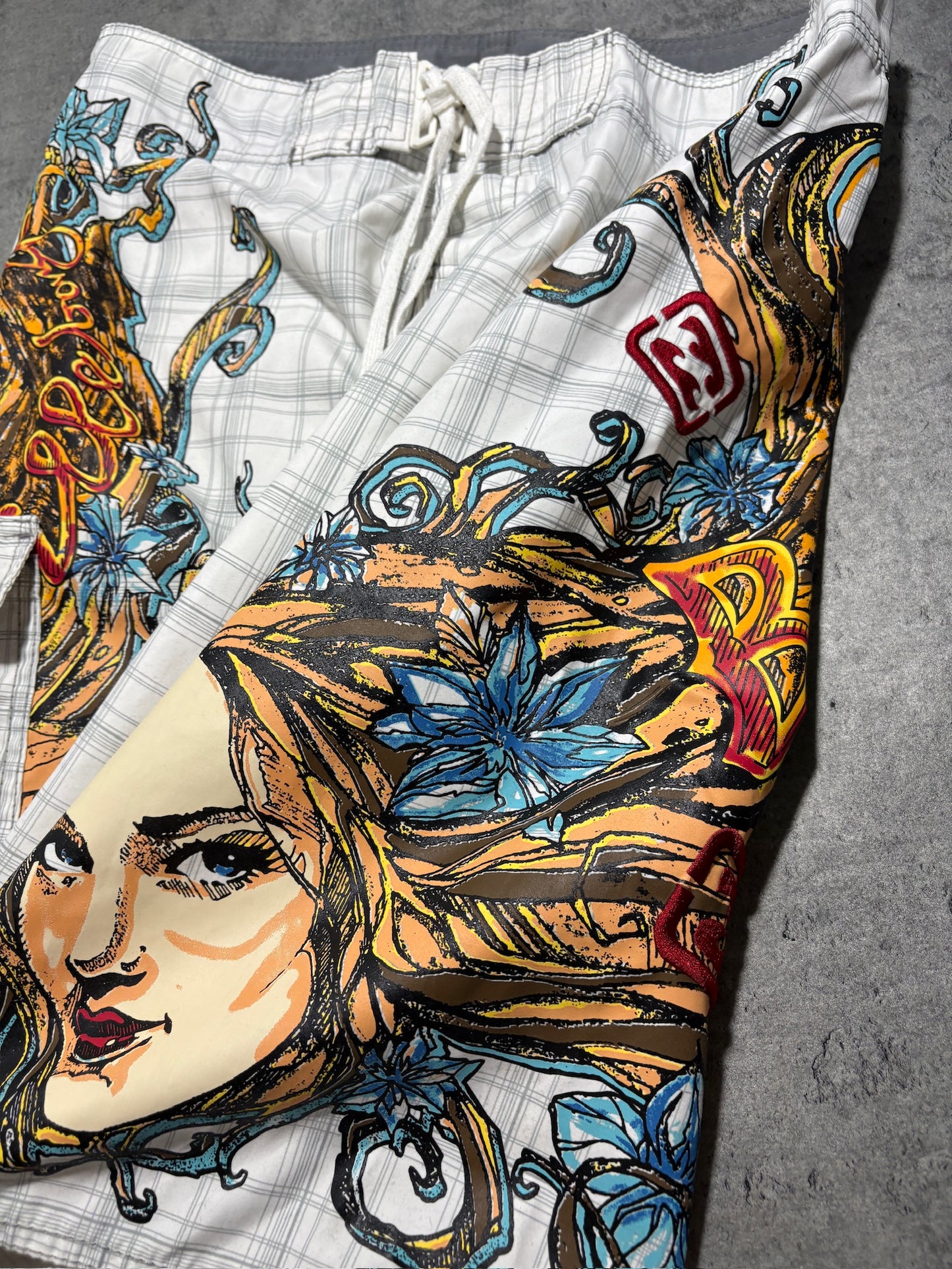 2000s Billabong Printed Surf Shorts