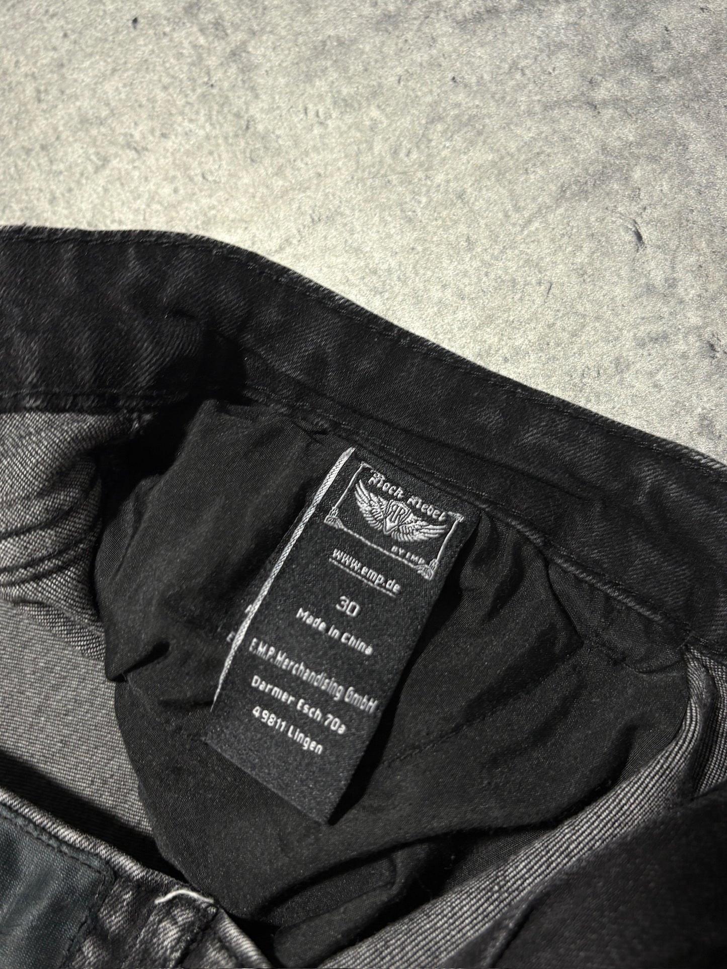 2000s Rock Rebel USA Flag Black Washed Jeans Shorts